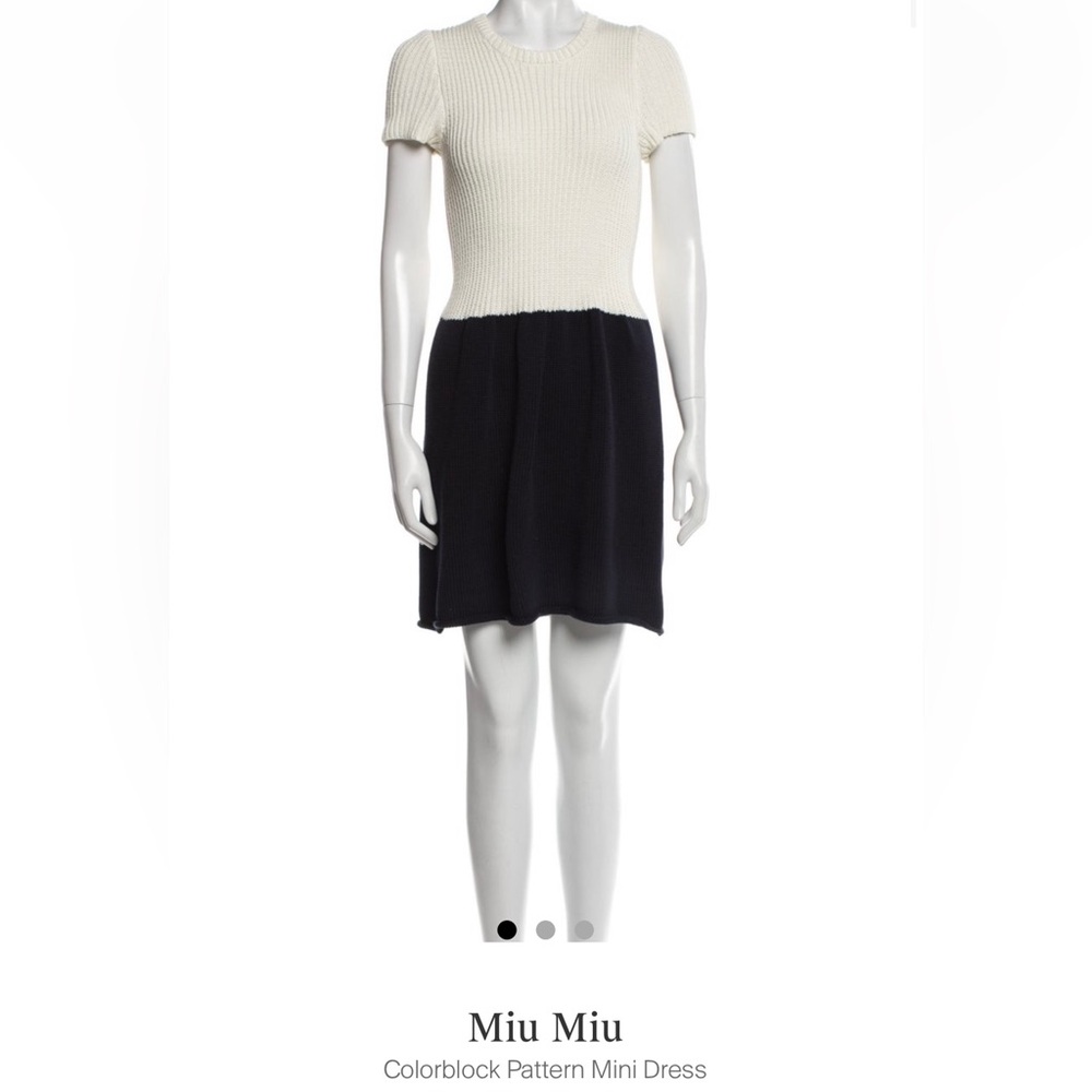 Miu Miu color block knit dress